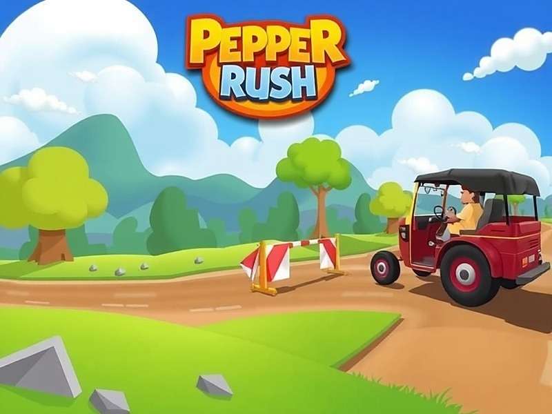 Pepper Rush Pro - Regional Obstacles Guide Pepper Rush Pro Showing Regional Obstacles Like Rickshaws and Tractors