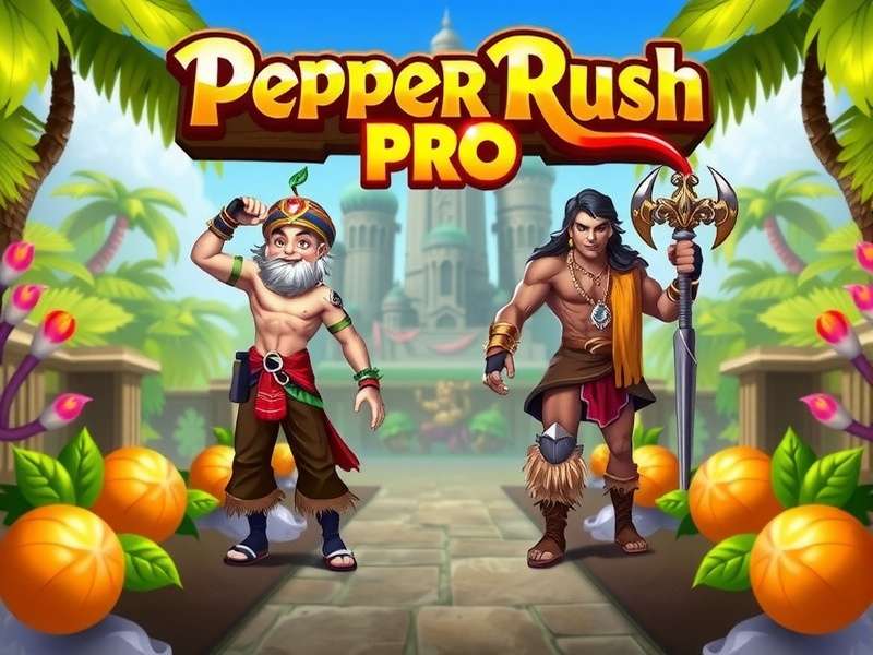 Pepper Rush Pro - Main Game Interface Pepper Rush Pro Main Screen with Indian Themed Characters